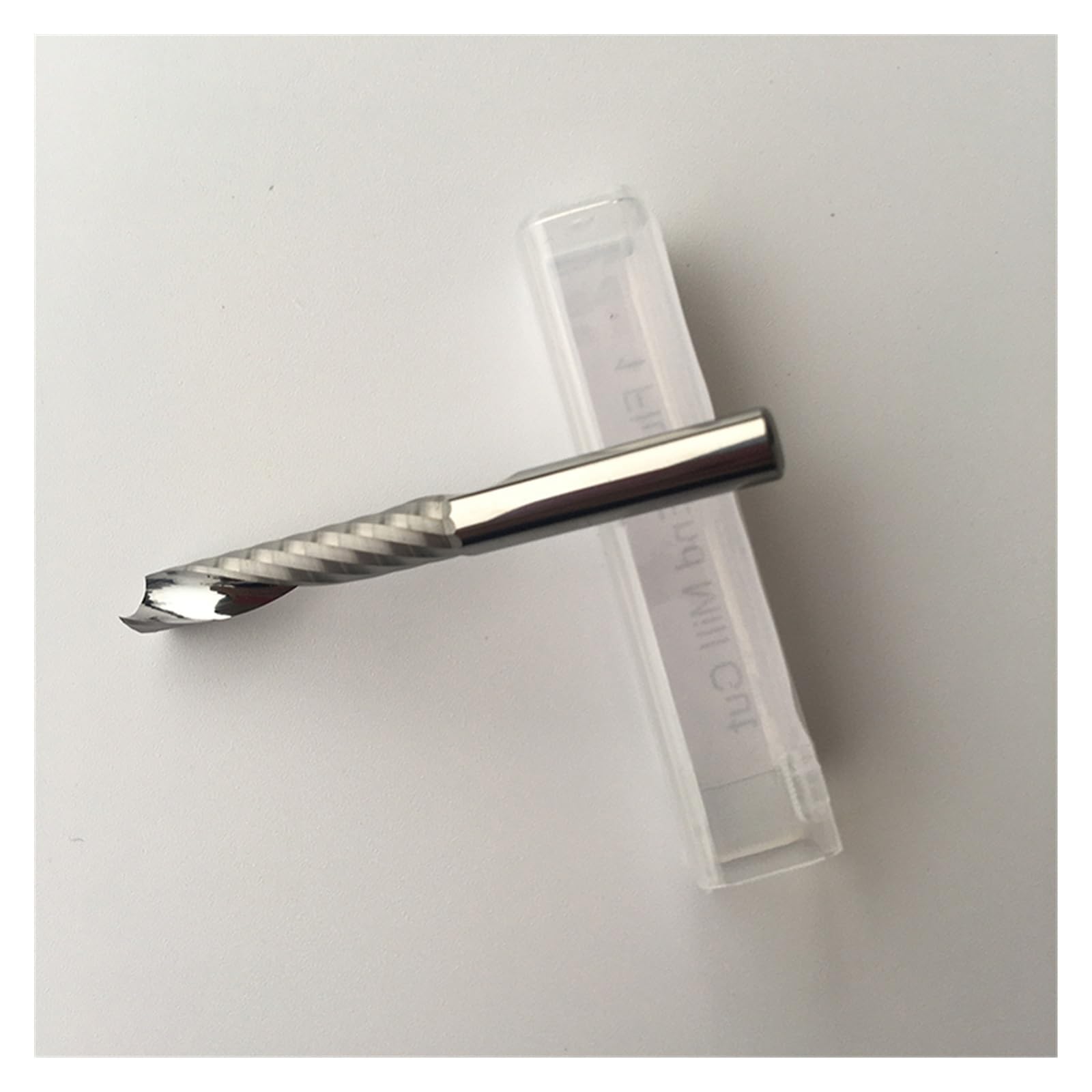 50 piezas de broca de enrutador de carburo de corte ascendente de flauta única for fresa de MDF for trabajo en madera(3.175x12mm)