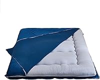 Vista 16 de Funda de colchón de futón, funda de colchón japonesa con cremallera, lavable a máquina (negro, Queen)