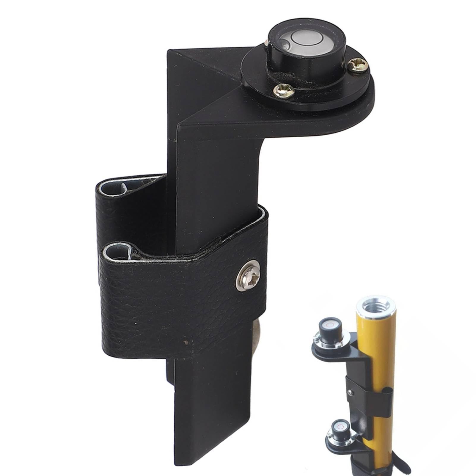 Adjustable Grade Rod Level, Special Horizontal Bubble for Tower Ruler, Prism Poles, Aluminum Alloy Grade Rod Snap On Pole Right Angle Level for Easy Plumb and Level Reads
