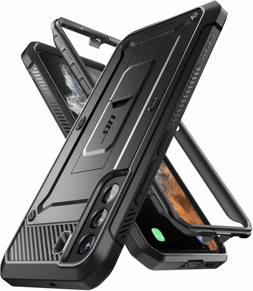 SUPCASE for Samsung Galaxy S22 Case with Stand (Unicorn Beetle Pro), [Built-in Belt-Clip] Heavy Duty Full-Body Dual Layer Rugged Kickstand Shockproof Protective Phone Case for Galaxy S22, Black - Image 4