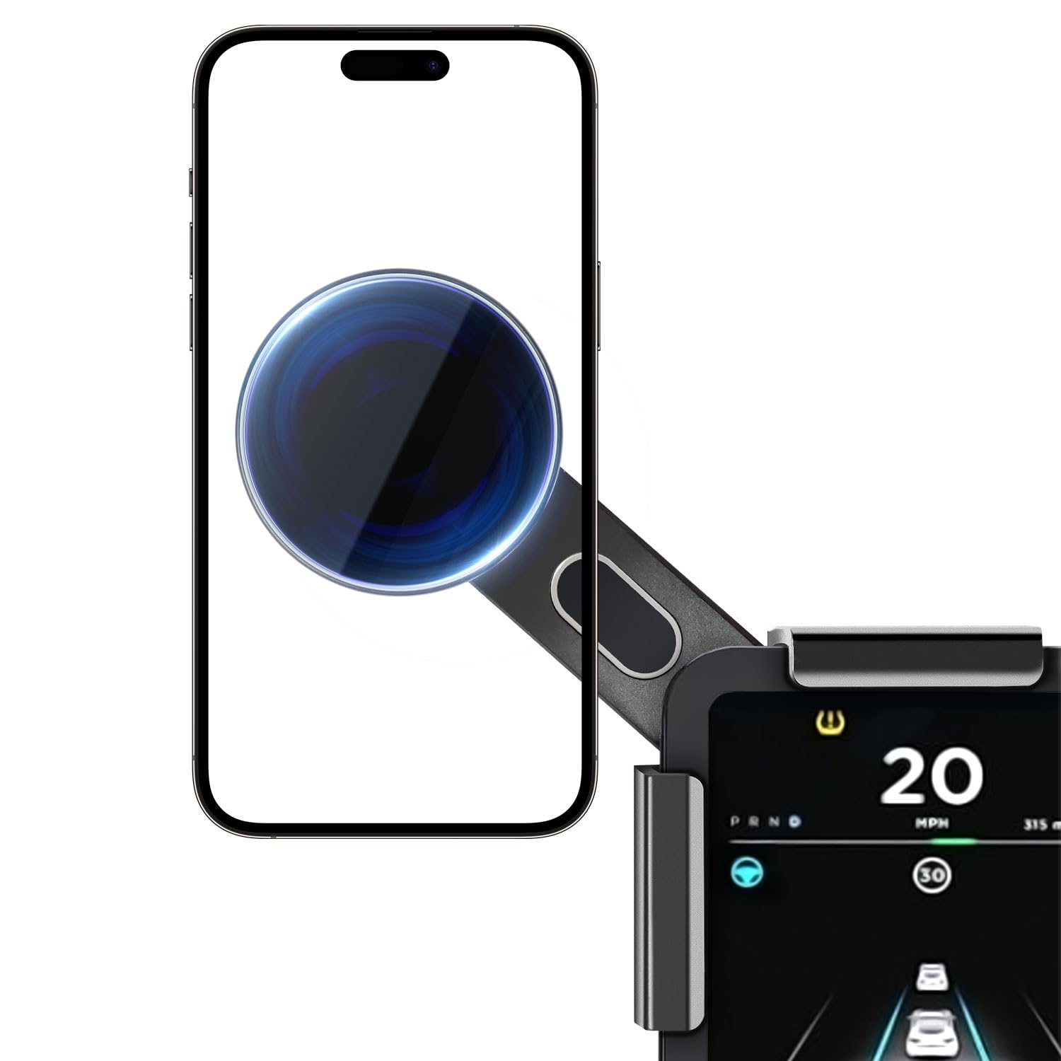 LANTU Qi2 Telefoonhouder voor mobiele telefoon, 15 W, voor Tesla Model