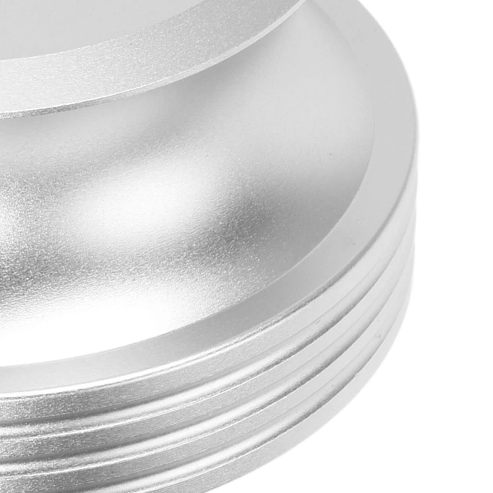 Stabilizzatore Disco Giradischi LP, Stabilizzatore Peso Record per Giradischi HiFi, Riduttore Vibrazioni in Lega di Alluminio con Feltro Protettivo, Migliora la Qualità del Suono (Argento)