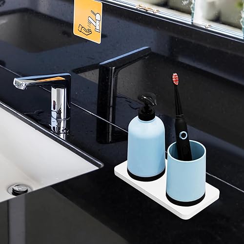 Miniatura 6 de 4 posavasos de diatomita absorbentes de agua, bandeja de piedra absorbente de agua para fregadero, posavasos de tierra de diatomeas, piedra de