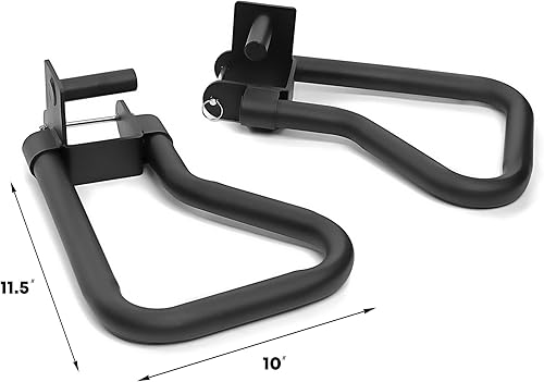 Miniatura 4 de AmStaff Fitness Dip Bar Attachment for Squat & Power Rack – Compatible for 2x2" - 2.5x2.5" - 3x3" Inches Tube with 1-Inch Hole Racks – (Pair)