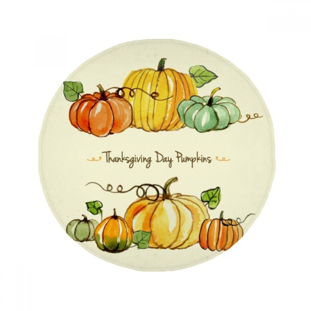 Tapis de douche rond antidérapant évite les glissades motif pumpkin