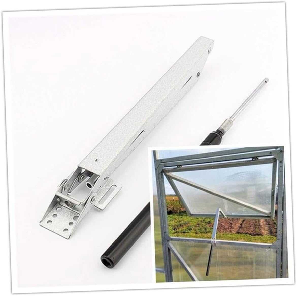 Sensitive Automatic Window Opener Kit Solar-Powered Greenhouse Vent Opener Zinc Plated Design Easy Installation for Temperature Control Versatile for Frame Types