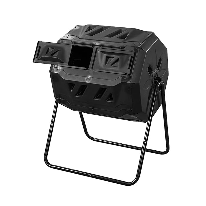 Buy ZJCQA Garden Compost Bin, 43 Gallon(160 Liter) Dual Rotating