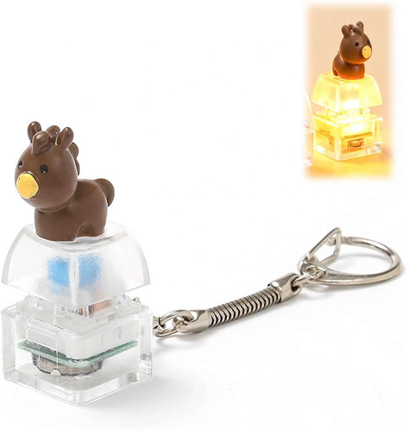 Pony Croaking Fidget Toys - Rechargeable Frog Croaking Keychain