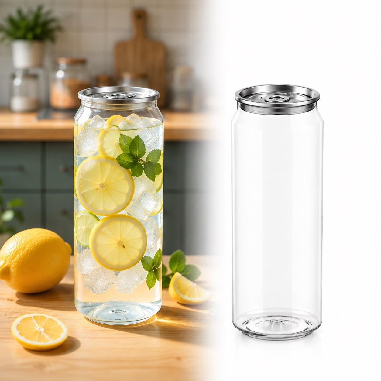 Vasos de plástico desechables con tapa abre fácil de 500ml para café frío