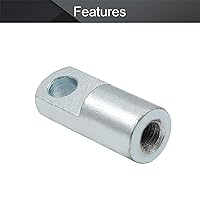 Vista 3 de Othmro 2 unids hierro horquilla Y junta M10x1.25 rosca hembra conector en Y 1.260 in x 2.047 in cilindro de aire Rod Clevis extremo cilindros