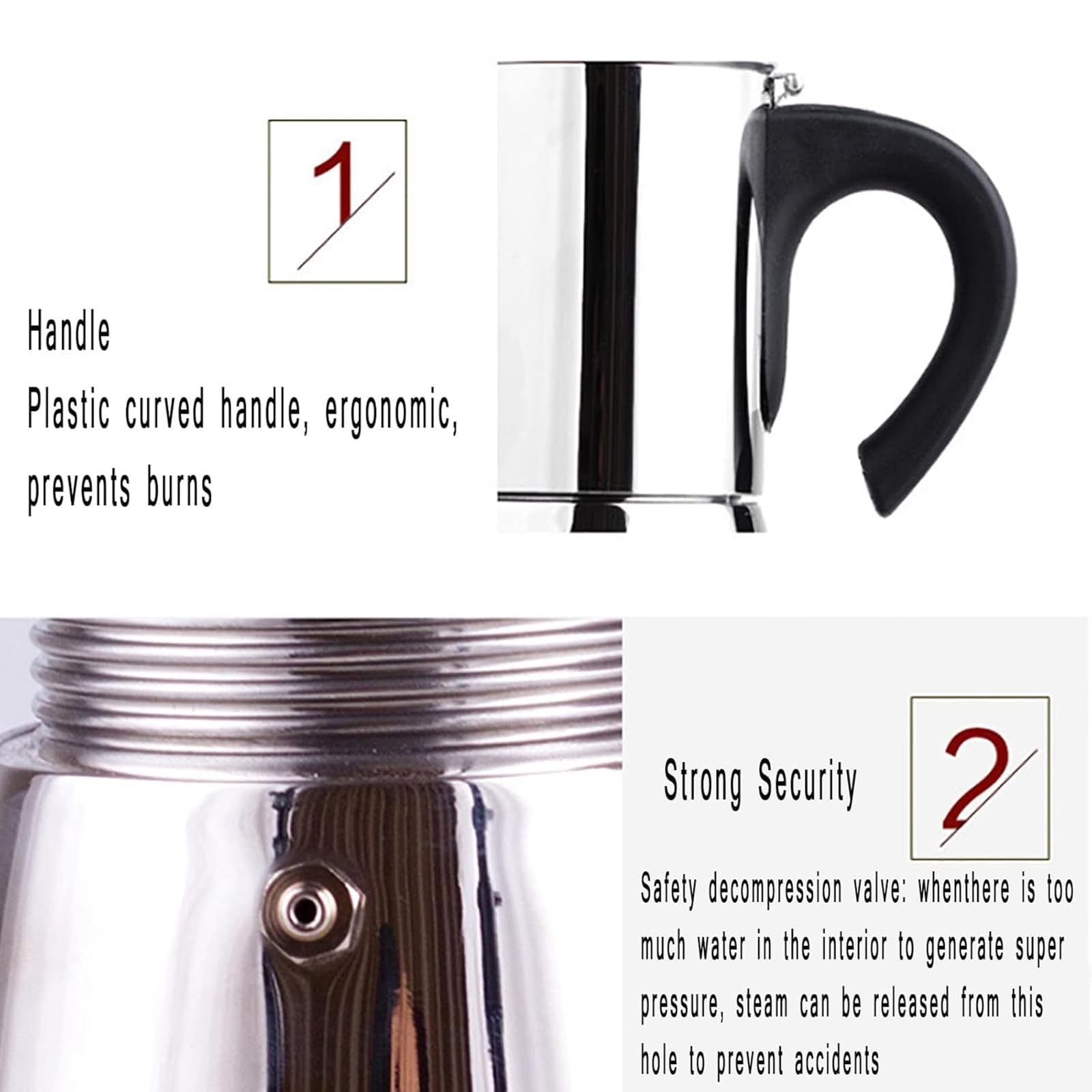 Electric Moka Pot, 300 Ml Di Percolatore Di Caffè Elettrico, Passano Automaticamente Per Mantenere La Modalità Calda, Valvola Per La Riduzione Della Pressione Di Sicurezza, Per L'ufficio Di Casa