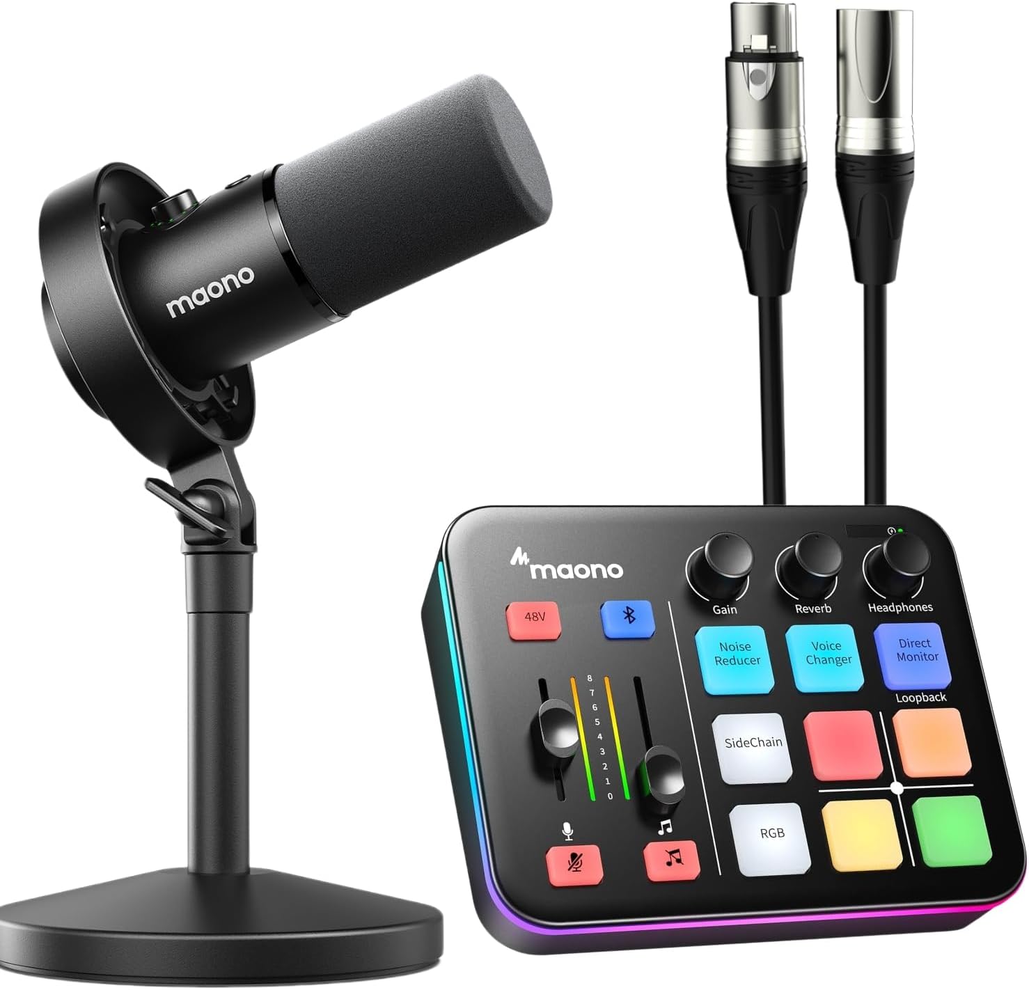 USB XLR Dynamic Microphone for Podcast: PC Computer Gaming Mic with 192kHz/24bit for Studio Recording Streaming Content Creation (PD300XT+G1 NEO+XLR-180)