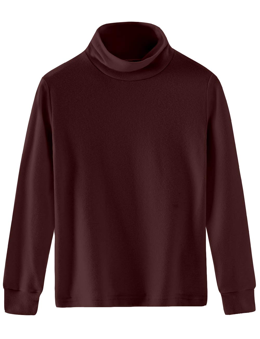 Spring & Gege Ragazza Maglia Termica Cotone Solido Collo Alto T-Shirt a Maniche Lunga