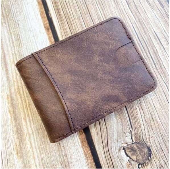 VIDI Men's Retro Wallet Multi-card Slot PU Short