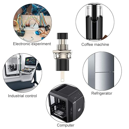 Miniatura 6 de Interruptor de botón momentáneo, 1A 250VAC SPST Mini interruptores de botón normalmente abiertos (NO) 12pcs