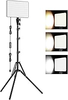 Anautin 15W LED Video Light Kit with Tripod Stand, 1700Lux 2500-8500K Dimmable Photography Light for TikTok, YouTube, Streaming, Podcasting