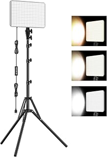 Anautin 15W LED Video Light Kit with Tripod Stand, 1700Lux 2500-8500K Dimmable Photography Light for TikTok, YouTube, Streaming, Podcasting