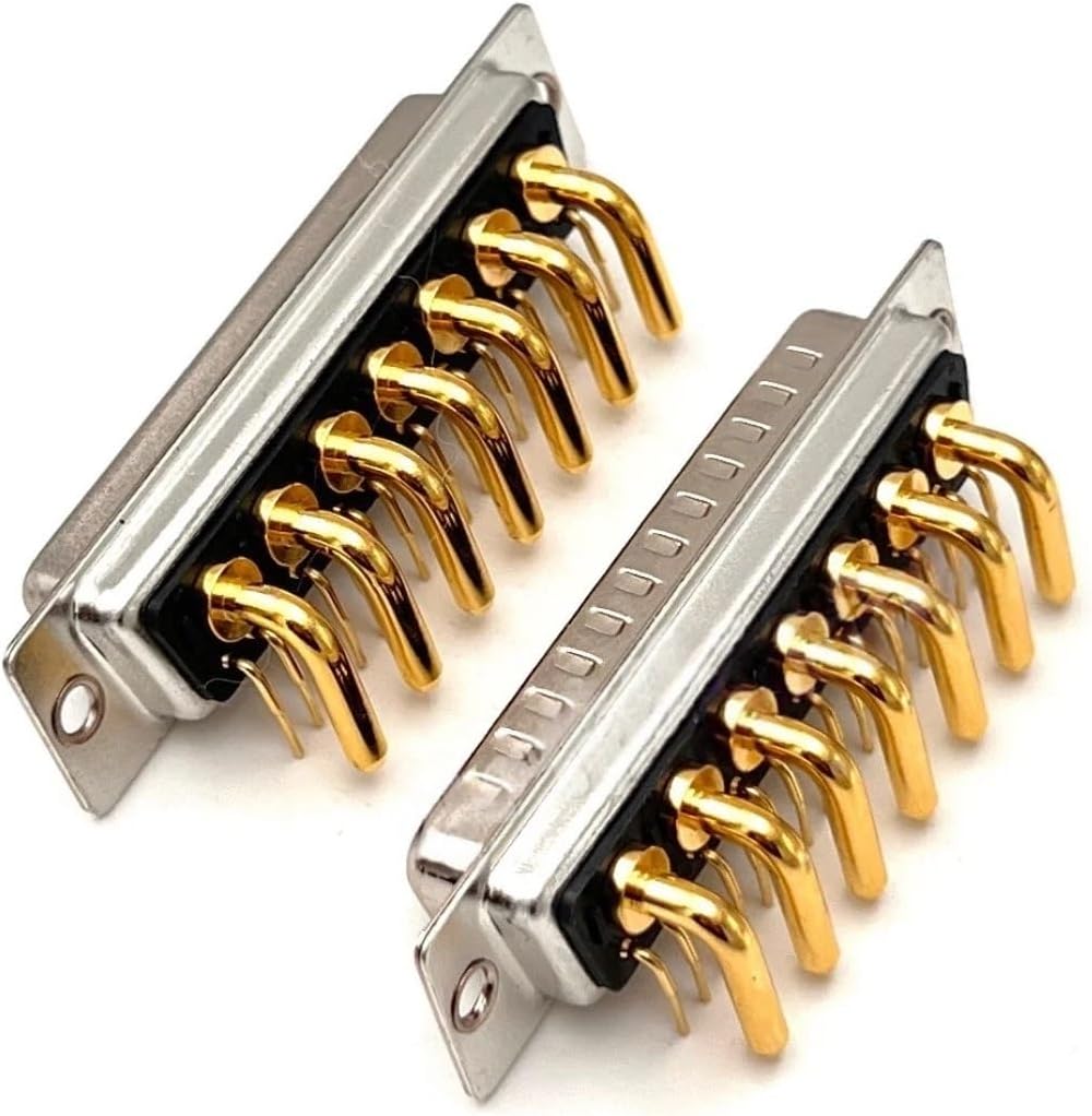1pcs 24w7 20a Gold Plated Male Female High Current Connector d-sub Adapter PCB Type 17+7 Plug Ja-ck 24 Position(1pcs Female)