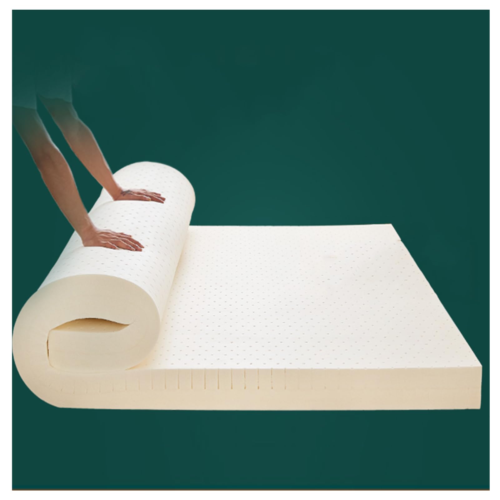 Premium Natural Latex Mattress Topper Soft - 6 Inch -Luxurious Comfort Soothing Pressure Point Relief Support for Shoulders