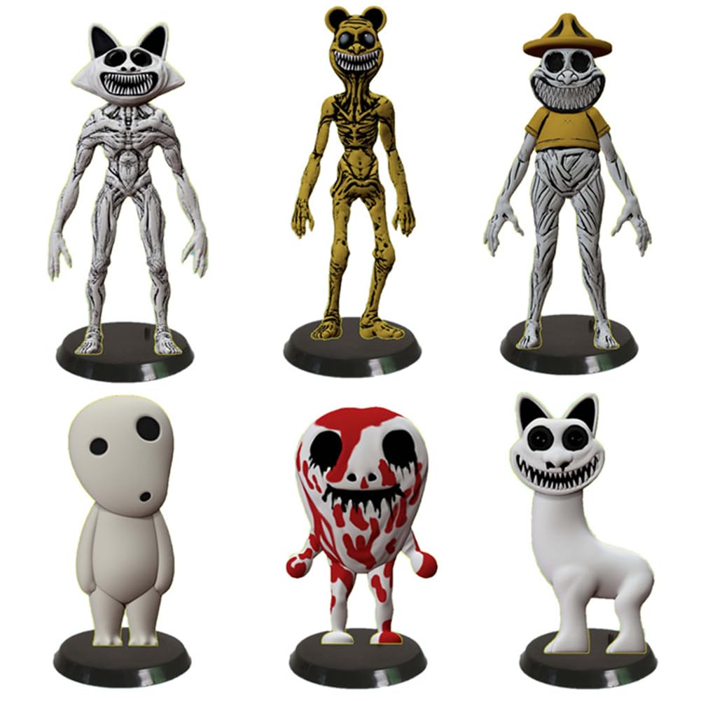 Tongyundacheng 6pcs Zoonomaly Figures Cartoon Anime Action Figures Zoonomaly Horror Game Figurine Set Model Collectible Statue Ornaments 13cm