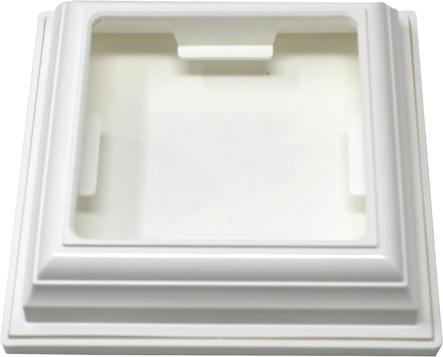 White Plastic 5" Classic New England Style Vinyl Fence Post Caps, 5"x5" Post Cap for Vinyl Fence Post (10)