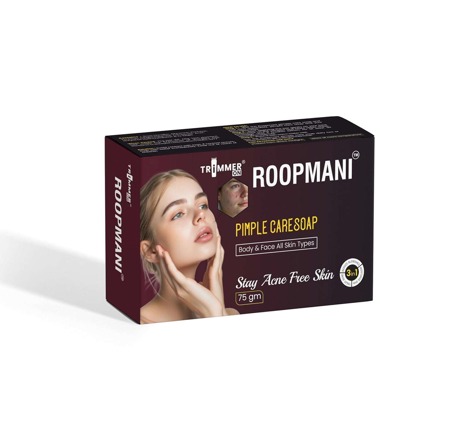 Roopmani Pimple Care Soap for Acne-Free Skin Handmade Pimples & Acne Vegan 75gm (pack of 1)-image-23