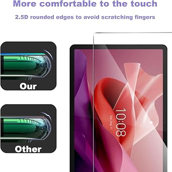 [2 Pack]Tempered Glass Compatible with Lenovo ldea Tab Pro 2025 / Lenovo Yoga Tab/Lenovo Tab P12 Screen Protector,Ultra Resistant,Anti Fingerprints,HD Clear,No Bubbles,9H Hardness Protector Film