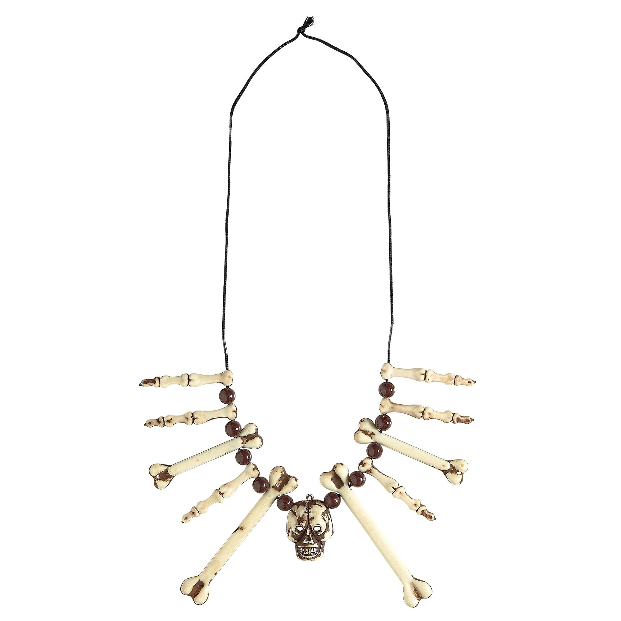 W WIDMANN MILANO Party Fashion 01204 - Skull and bones necklace, caveman, cannibal, accessory, Halloween, carnival, theme party W WIDMANN MILANO Party Fashion 01204 - Skull and bones necklace, caveman, cannibal, accessory, Halloween, carnival, theme party