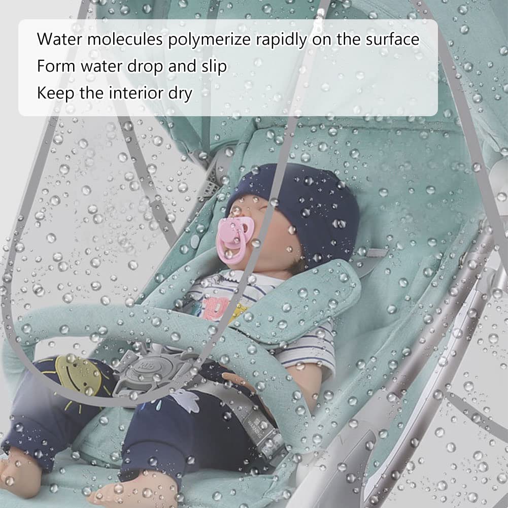 Housse De Pluie Universelle Pour Poussette - Transparente, Imperméable - Protection Vent/Poussière