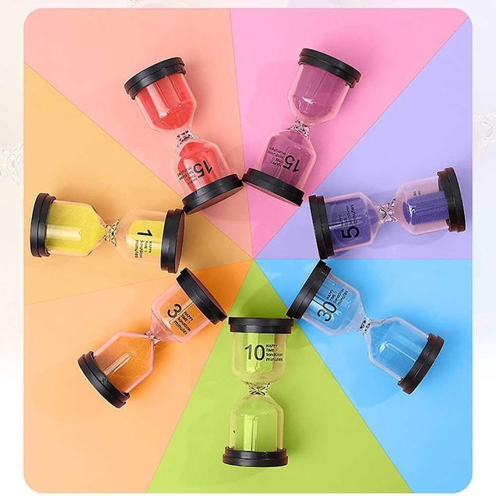 KEILEOHO 30 timer per sabbia da 3 minuti, timer per sabbia per conto alla rovescia, timer per clessidra in plastica per regalo, decorazione per casa e ufficio