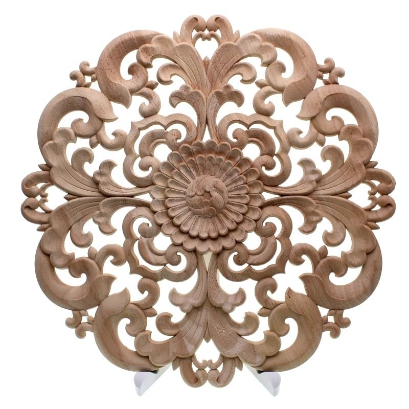 Moulure decorative bois massif fleur miniature artisanat pour maison
