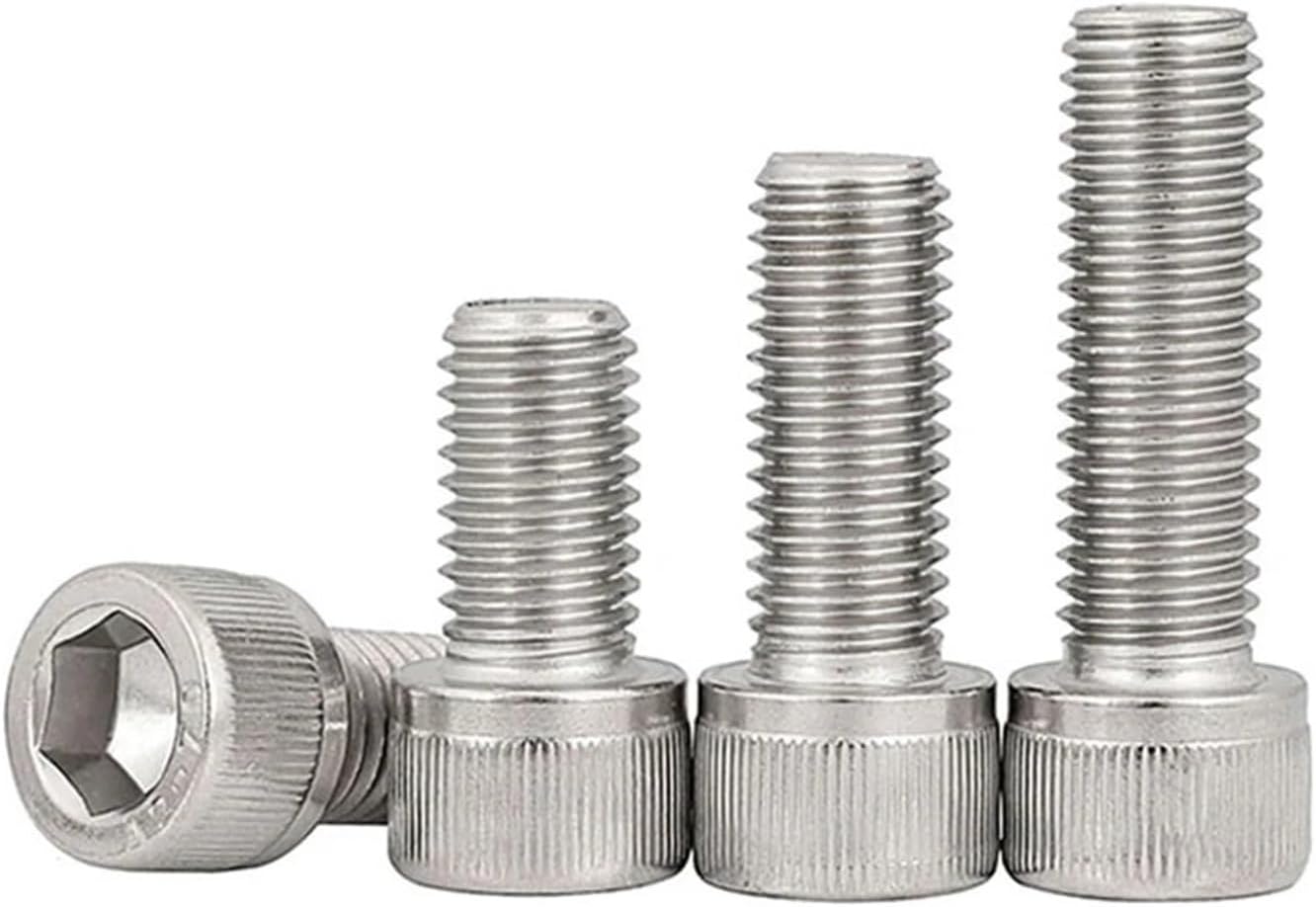 304 Stainless Steel Cylindrical Hex Socket Bolts, 20 Pieces of Cup Head Screw Screws(M4 x100mm)