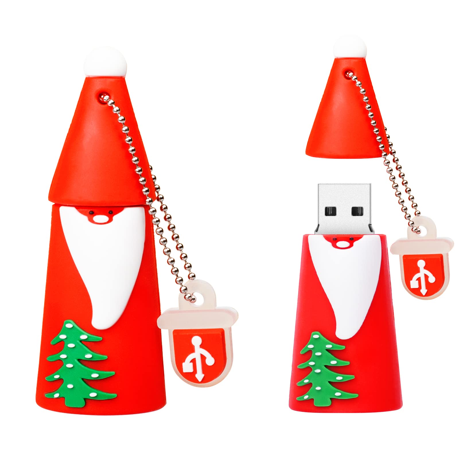 Memoria USB Estilo Navideño 32GB 5 Piezas, BorlterClamp USB 2.0 Flash Drive Unidad Flash USB Pendrive, Regalos de Año Nuevo para Familiares Amigos Profesores Estudiantes y Niños