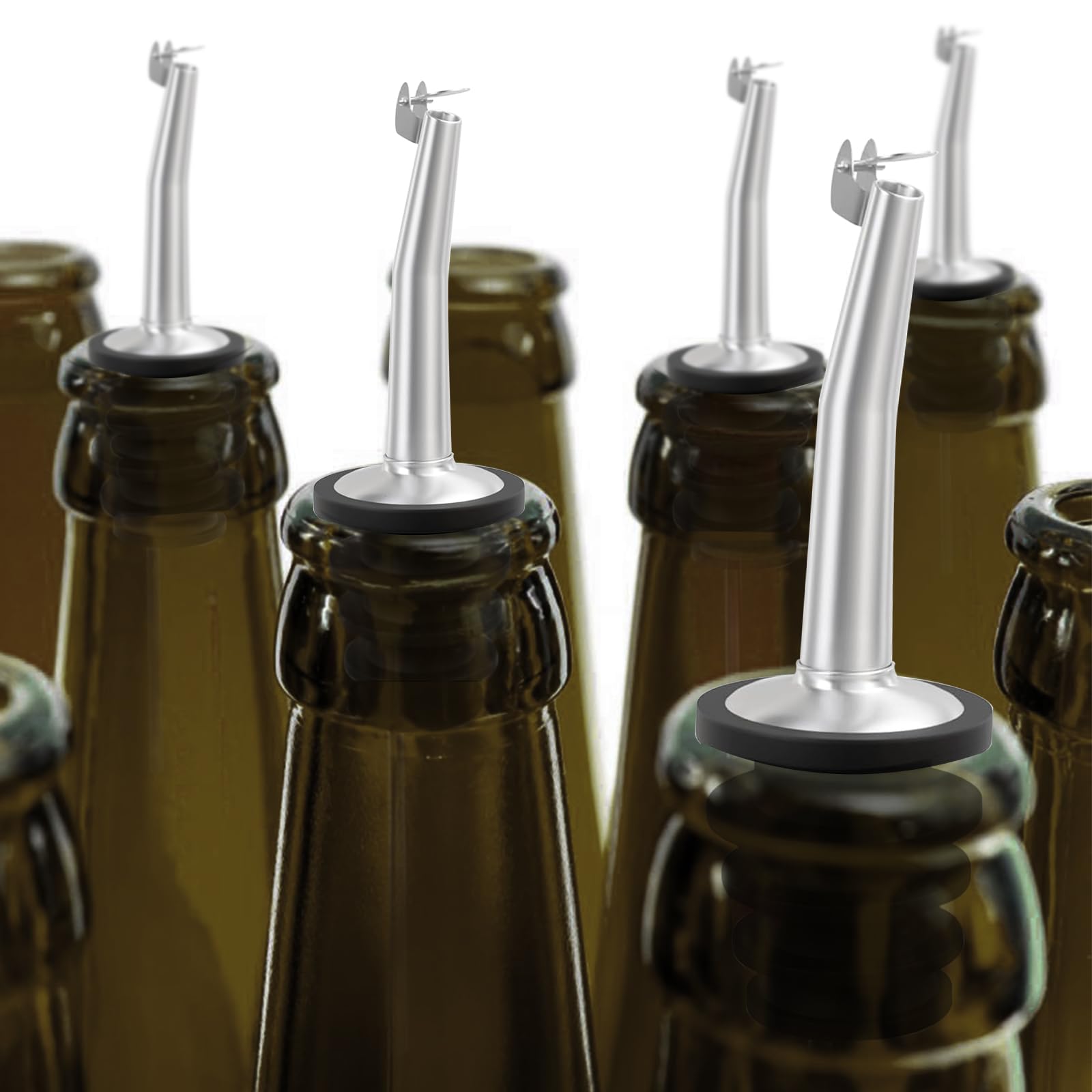 Versatori In Acciaio Per Bottiglie - 8 Pezzi, Con Beccuccio Antigoccia Per Bar E Casa - Foto 8