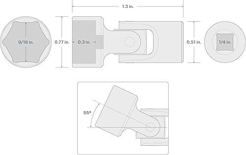 Miniatura 6 de TEKTON 14 pulgadas de accionamiento x 916 pulgadas 6 puntos de conexión universal  SHD08014