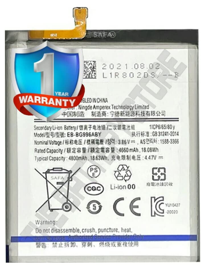 Image of THE BATTERY STORE Original EB-BG996ABY Battery for Samsung Galaxy S21+ 5G / S21 Plus SM-G996B, SM-G996B /DS, SM-G996U, SM-G996U1, SM-G996W, SM-G996N, SM-G9960 battrey (for S21 Plus BG996ABY)