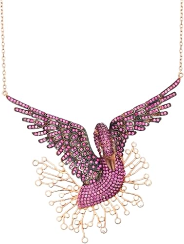 | 925 Sterling Silver Open Filigree Rising Phoenix Pendant Necklace, Bird Pendant, Simurgh Firebird Jewelry, Dragon Necklace, Jewelry for Mom