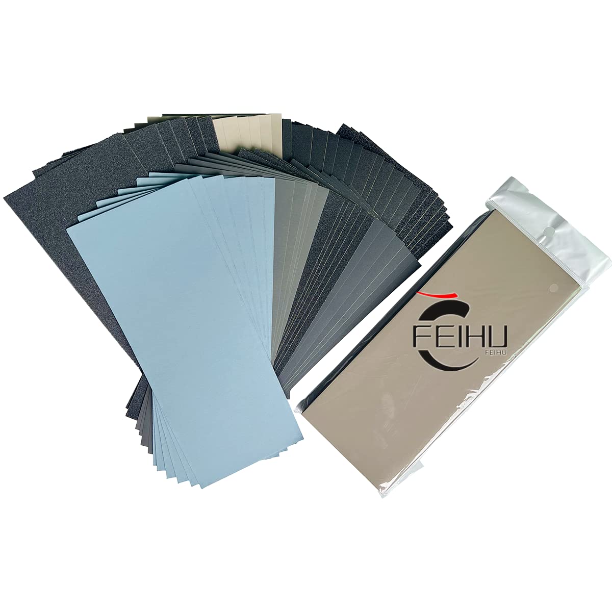 FEIHU 51 Sheet Wet Dry Sandpaper. Grit of 120 to 10,000 Assorted Grit