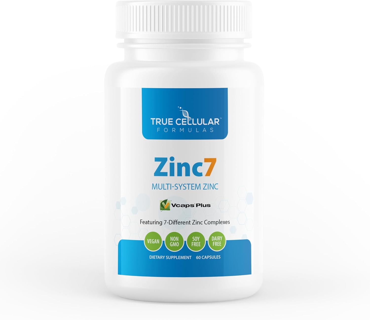 Zinc7 Advanced Daily Zinc Supplement: Multi-System Zinc for Immune System Boost, Sleep, Metabolism, Dental Health & Hormone Balance, 60 Capsules, 50mg zinc