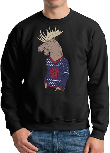 christmas moose sweater