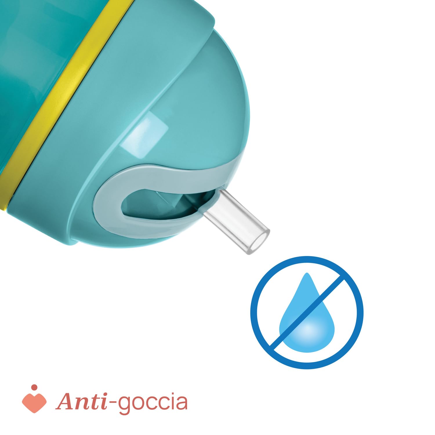Chicco Sport Cup Bicchiere Antigoccia in Silicone per Bambini 14+ Mesi, 266 ml, Tazza Biberon Termica per Imparare a Bere, con Cannuccia Flessibile Resistente ai Morsi, Senza BPA, Azzurro