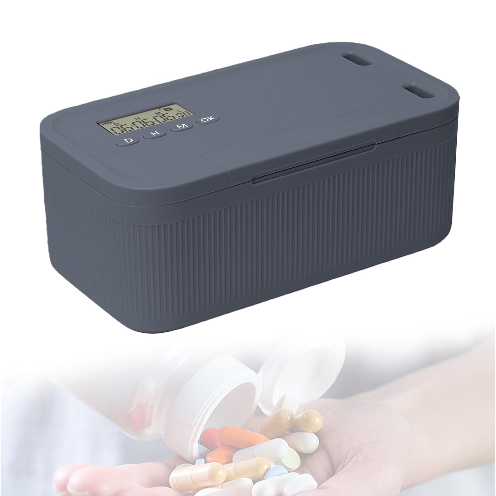 Safe Timed Lock Box, Handy Safe mit Zeitschloss, Handy Gefängnis mit Zeitschloss, Abschließbare Box, ZeitschlossZ Boxs, Phone Lock Boxs Suchtmanagement, für Medikamente, Snacks, 23.9x13.1x 9.6cm