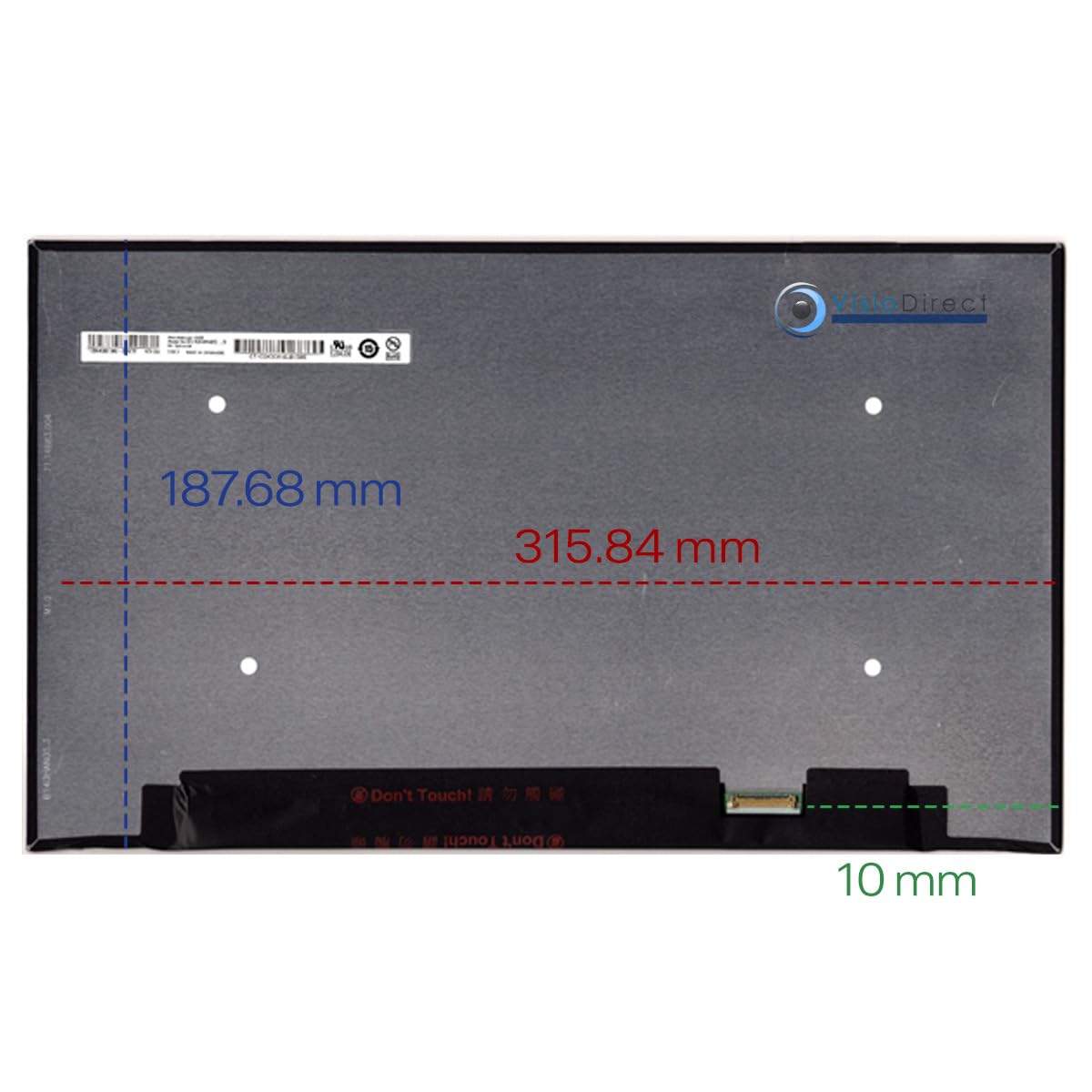 Visiodirect® Schermo Display 14" LED compatibile con Dell Latitude 5420 1920X1080 20mm senza fissaggios