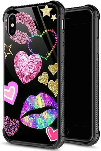 Miniatura 31 de funda para iPhone X/XS, vidrio templado 9H, diseños para niñas y mujeres, de silicona suave TPU, resistente a los golpes, de 5.8 pulgadas, Girasoles