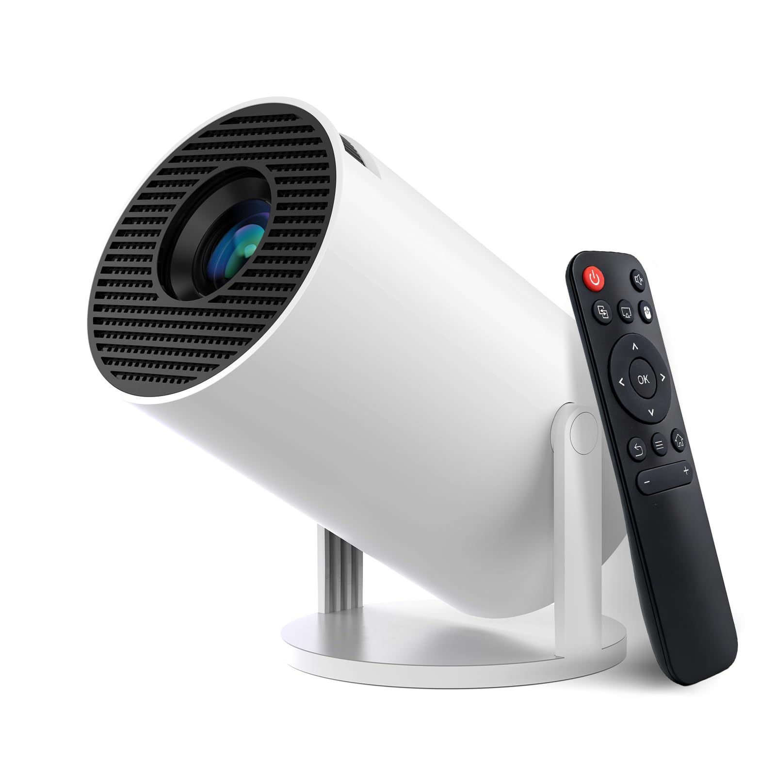 Wi-Fi 및 블루투스가 있는 미니 프로젝터, 내장 앱, 1080P 지원 휴대용 영화 프로젝터, 130인치 디스플레이 홈 시어터 비디오 프로젝터, TV 스틱, HDMI, USB, 스마트폰 및 노트북과 호환