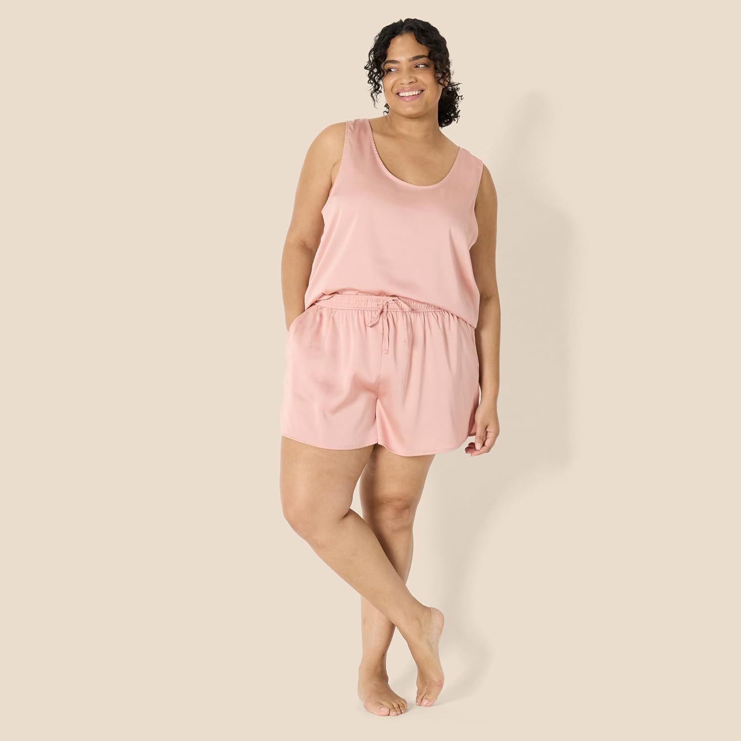 Amazon Essentials Women's Satin Tank Top and Short Sleepwear Pajama Set - Image 5