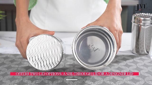 Buy JVL Classicware Vintage Clear Canister Stainless Steel Kitchen