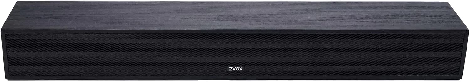 ZVOX AccuVoice 24" Wood TV Speaker with 12 Levels of Voice Boost, AV357 Soundbar TV Speaker, Built-in Hearing Aid Technology Speakers for TV, Sound System for TV, 30-Day in Home Trial - (Black)