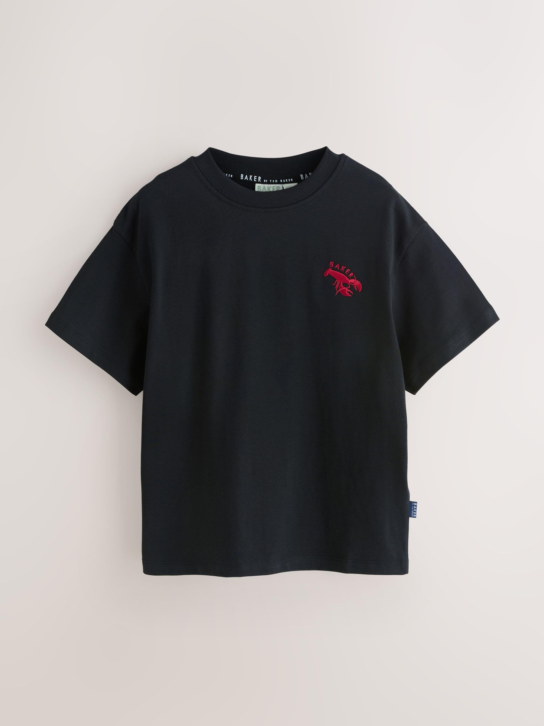 Ragazzo - Confezione da 3 T-Shirt con Logo Ricamato | Beige / bianco / nero, Bambino, Standard, Pull On, Design con l'attuale stile inglese
