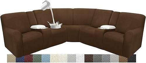 Miniatura 30 de Fundas de sofá reclinable impermeable para sección seccionales Fundas lavables para sofá en forma de L para sofás reclinables Fundas elásticas para